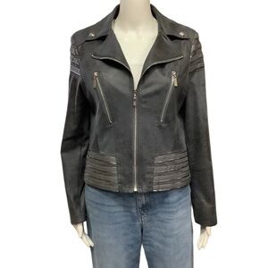FRANK LYMAN JACKET MOTTO LEATHERETTE GREY